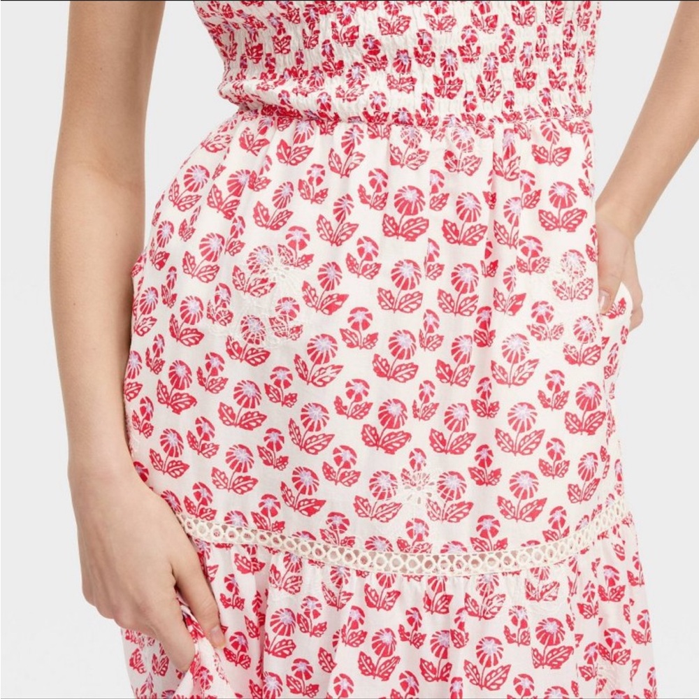 Target x Roller Rabbit Pink Floral Midi Dress - Picture 3 of 4